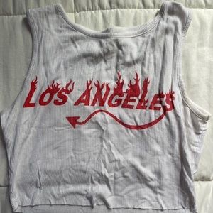 ‘Los Angeles devil’ ribbed crop top
